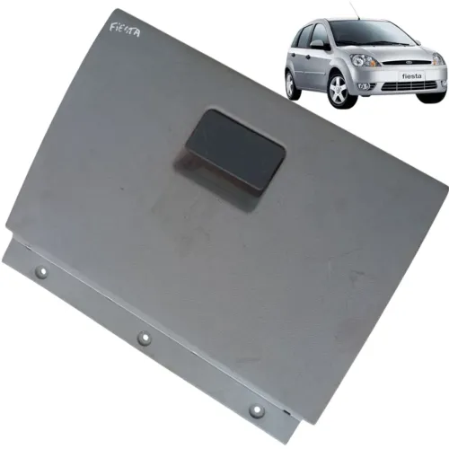Tampa Porta Luvas Ford Fiesta 2003 2012 Cinza Claro