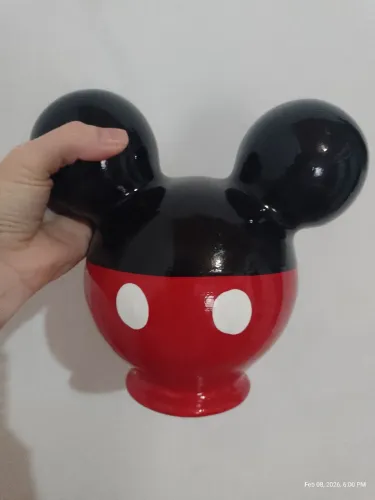 Cabeça Mickey cerâmica 