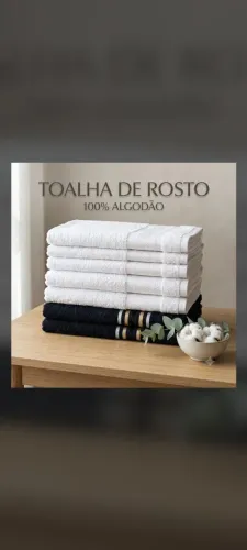 Toalha de rosto branco ou preto