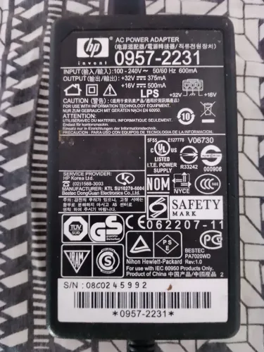 Fonte Impressora Hp 0957-2231 16v 32v Bivolt Original