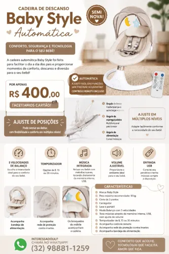 Cadeira de bebê automática 