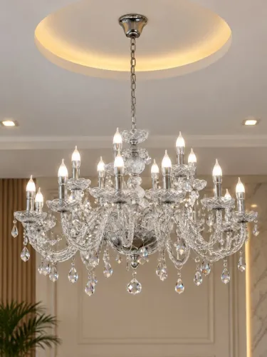 Lustre de Cristal Grande e Sofisticado