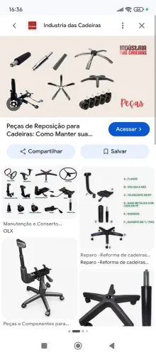 Conserto e venda peças cadeiras giratoris pistão , rodinhas, estrela , braços
