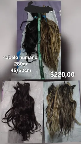 Cabelo humano e fibra organica 