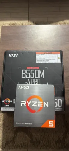 RYZEN 5 5500 COM B550M MSI A PRO LACRADOS