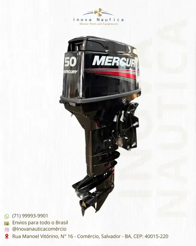 Motor de Popa Mercury 50 HP 2T COMANDO SEM TRIM