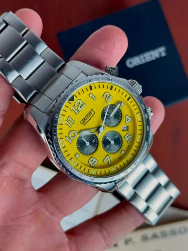Orient Cronógrafo Amarelo Full Set