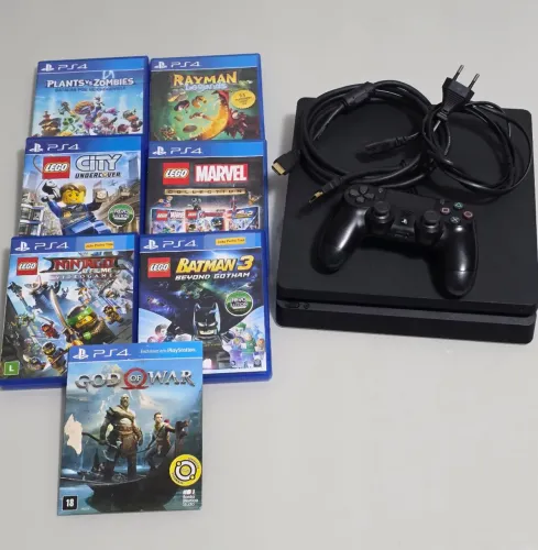 PlayStation 4 1TB Controle e 9 jogos divertidos