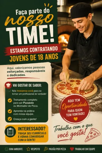 Vaga primeiro emprego (pizzaiolo)