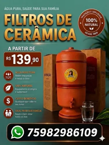 Filtros de Barro/cerâmica novos na caixa - A partir: