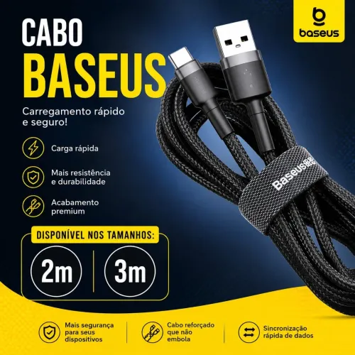 CABO BASEUS PARA CELULAR - 2 E 3 METROS