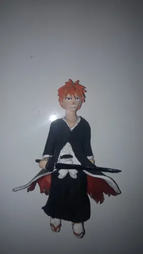 Boneco Ichigo Kurosaki (Bleach) - Bankai - Artesanal