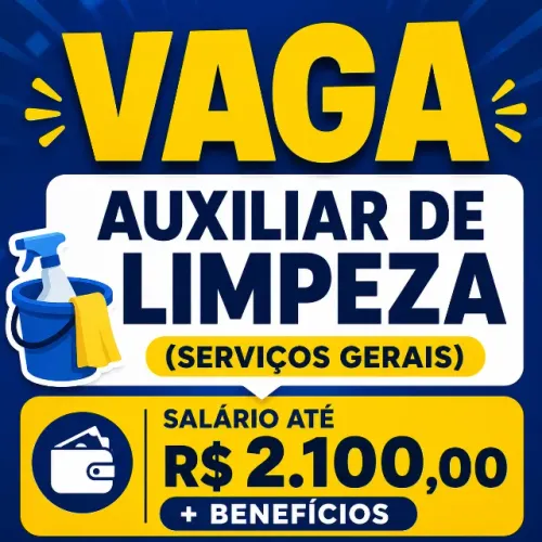 Vaga Auxiliar Limpeza (Serviços Gerais)