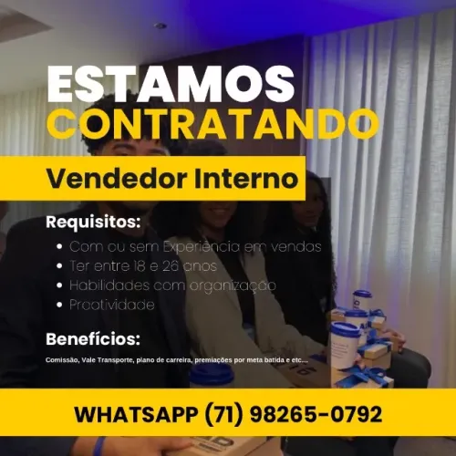 Vaga para primeiro emprego