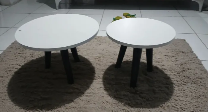 Conjunto de mesa centro 45 e 35 centimetros de diametro por 35 altura