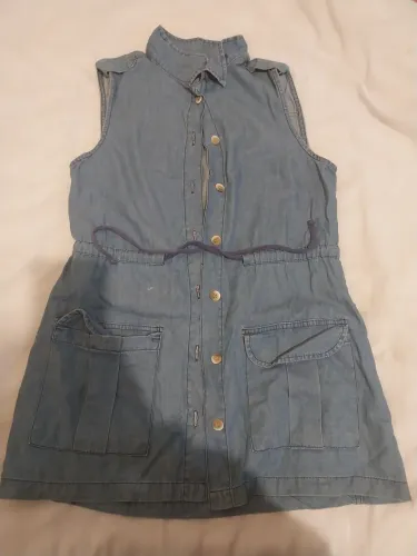 Colete Jeans Feminino Ink Jeans Tam. 38 | Estilo Utilitário com Bolsos