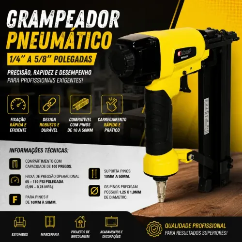 Grampeador Pneumático 1/4 a 5/8 20 NK-6001
