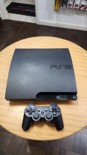 Ps3 slim de 320gb controle e cabos