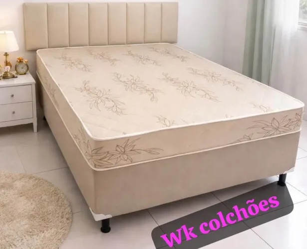 Cama casal base+colchão nova direto de fabrica com 2 travesseiros de brinde.