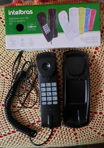 Telefone com fio Intelbras preto (Novo)