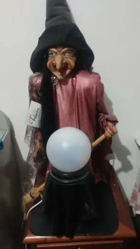 Luminária Rhelga Guardiã da vassoura Magica Trilunna Boutique exotérica 