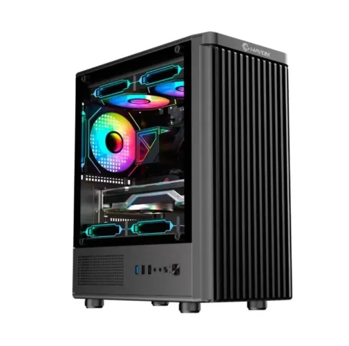 GABINETE GAMER COM 3 FANS FRONTAL INCLUSO - GB1727 HAYOM