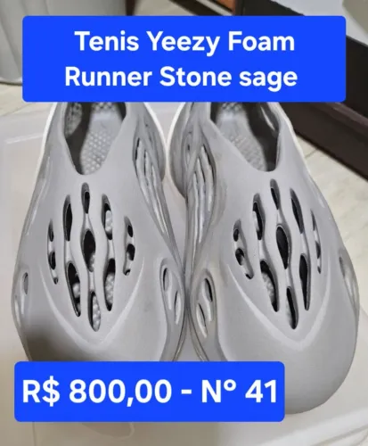 Tênis Yeezy Foam Runner Stone Sage (Adidas)