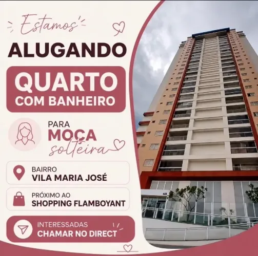 Aluguel de suítes para moças solteiras