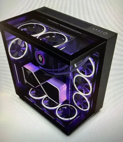 Gabinete Nzxt H9 Elite, RGB, Dual-chamber, Mid-tower, Vidro 360, Preto