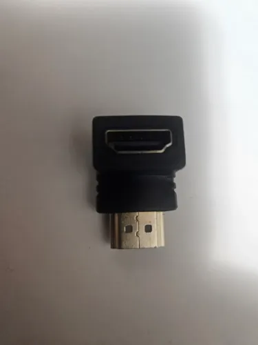 Adaptador HDMI 90° macho x fêmea 3 cm e 1,5 cm