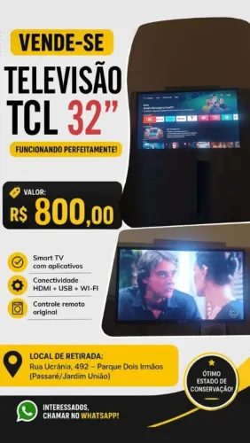 VENDE-SE - TELEVISÃO TCL 32"