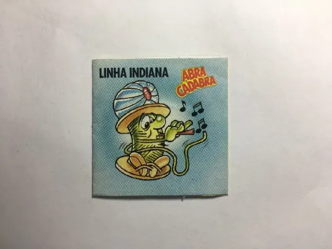 Figurinha Linha Indiana Coleção Álbum Manual de Mágicas Abra Cadabra Elma Chips 1992 Nova