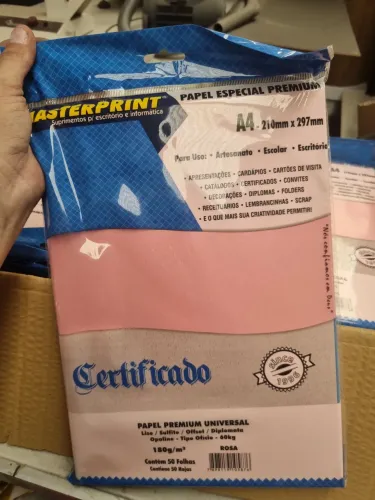 Papel off set rosa180 g