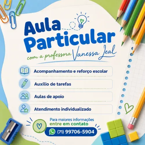Aulas particulares online ou presencial em Salvador/BA
