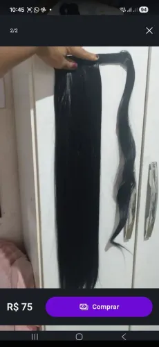 Rabo de cabelo fibra alta temperatura 60 CM