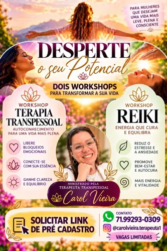 Workshop terapia transpessoal Reike