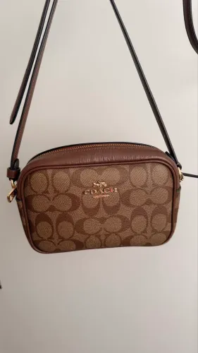 Bolsa Coach Mini Jamie Camera Bag canvas marrom