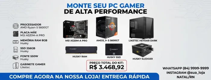 ? Monte seu PC Gamer de Alta Performance! Procurando montar ou atualizar seu computador? 