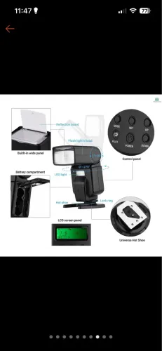 Flash para câmera Andoer