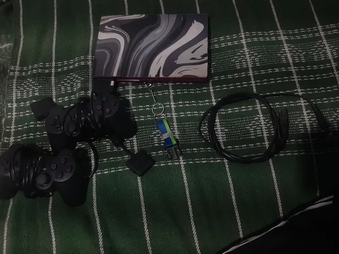 Playstation 2 Slim Com 2 Controles - Testado Funcionando