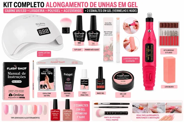 Kit para unha em gel