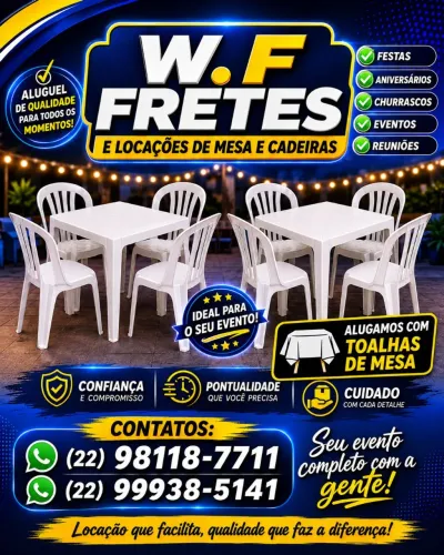 Locação de Mesas e Cadeiras para Festas e Eventos