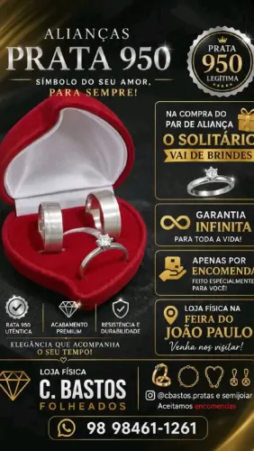 Par de Aliança de Prata