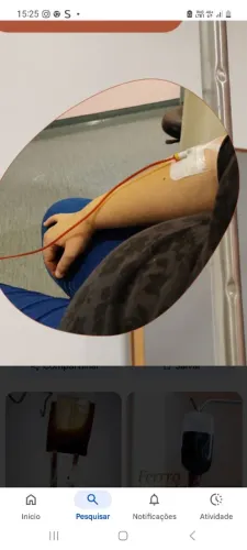 Aplicação de medicação endovenosa 