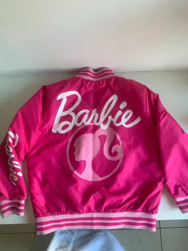 Jaqueta Rosa Barbie Bomber - menina 7/8 anos