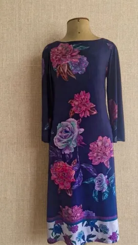 Vestido Dudalina tubinho estampa flores tam g