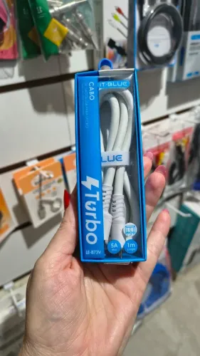 CABO DE CELULAR 30W TYPE- v8 5.A REFORÇADO PREMIUMIT-BLUE.