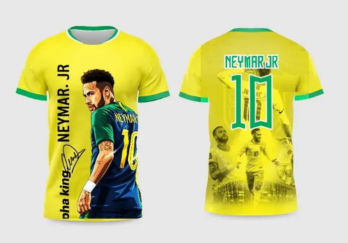 Arte Vetorizada de Camisa Estilo Copa do Mundo - Arquivo Digital