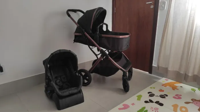 Kit Carrinho + Bebê Conforto Galzerano Zoe - Semi-novo