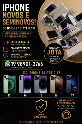 ? iPhones 13, 14, 15, 16 e 17 Disponíveis